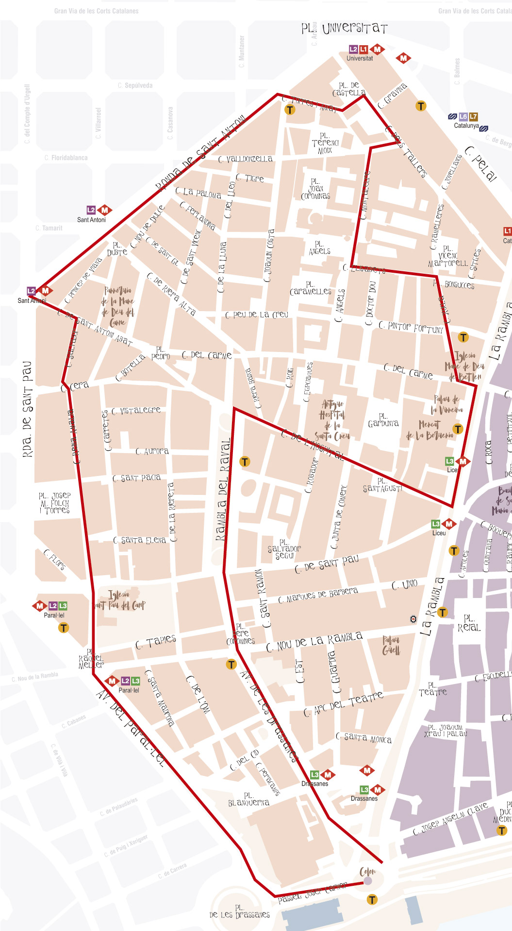 Itinerary for the Raval